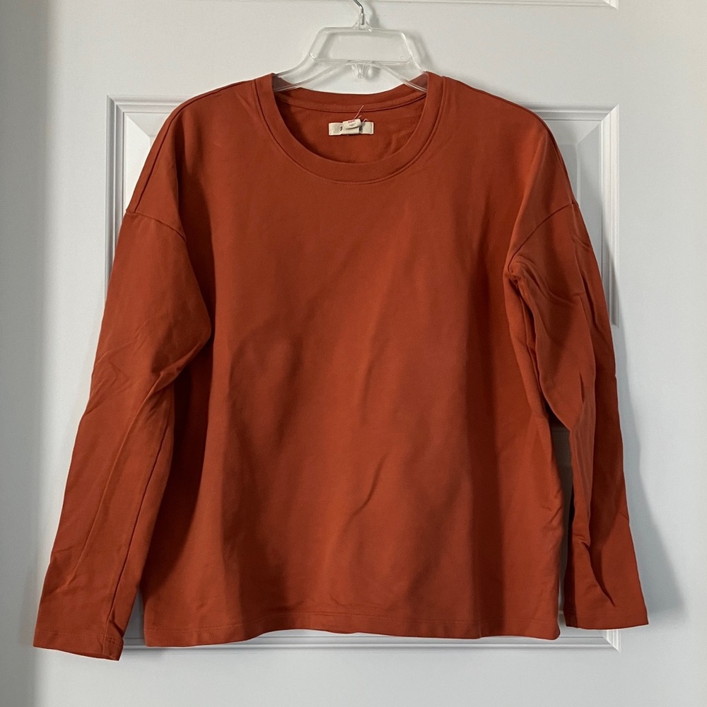 Madewell Saunter Sweatshirt Afterglow Red